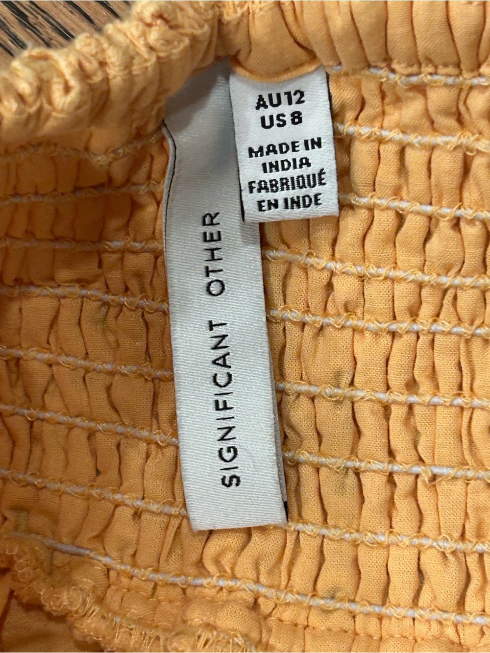 SIGNIFICANT OTHER Women Sz 8 Tiered Mazie Cotton Maxi Skirt Orange Eyelet - Picture 5 of 8